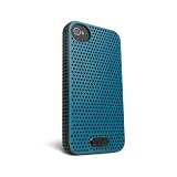 iFrogz iPhone 4 / 4S 用 ”BREEZE” 衝撃吸収性の強いTPU製 ドット孔からアップルロゴがさりげなく見えるエアロデザイン ブルー／ブラック IP4BRZ-BLU/BLK