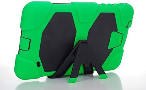 KRYSTALH Heavy Duty Rugged Impact Hybrid Case with Build in Screen Protector Kickstand Protective Case for Samsung Tablet Galaxy Tab 4 8.0 T330/T331/T335 Armor Hard Rubber Silicone Shockproof Defender (Green Tab 4 8.0 Protector)