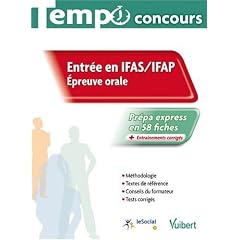 Entr�e IFAS / IFAP : Epreuves orale, collection tempo concours