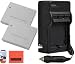 2 Pack Of NB-4L Batteries & Battery Charger Kit for Canon PowerShot Elph 100 Elph 300 Elph 310 HS SD1100 IS SD1400 IS Digital Camera Includes Battery + AC/DC Battery Charger + LCD Screen Protectors + Cleaning Cloth