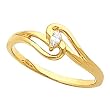 18K Yellow Gold Diamond Ring - 0.07 Ct.