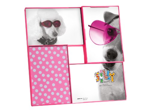 Present Time Silly Moderner Collage-Bilderrahmen, mittel, fluoreszierendes Pink