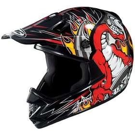 HJC CL-X5N YOUTH NESS MC1 BK/R/S SIZE:MED MOTORCYCLE Off-Road-Helmet