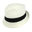 Jaxon Eight Ball Stingy Brim Fedora - White/Black