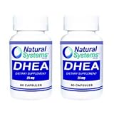 Natural Systems 2 PACK DHEA 25 mg 2x60 capsules Anti-Aging Hormone Supplement