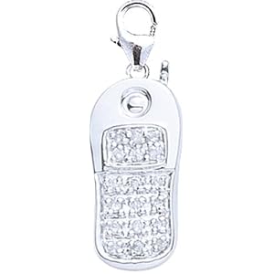 Buy 14k Gold Diamond Cell Phone Charm (1 10 cttw) by Amazon.com Collection