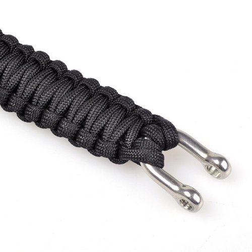 Neewer Black Survival Bracelet With Stainless Steel U Shackle