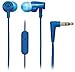 Audio-Technica ATH-CLR100iSBL SonicFuel in-Ear Headphones with in-line Microphone & Control, Blue