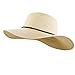 THE HAT DEPOT Womens Floppy Summer Sun Beach Wide Brim Straw Hat (FH2-Beige)