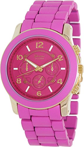 Geneva Platinum Women's 9158.Gold.Pink Pink Metal Quartz Watch with Pink Dial