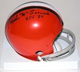 Mike McCormack Autographed/Hand Signed Cleveland Browns Mini Helmet with HOF 84 Inscription
