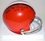 Mike McCormack Autographed/Hand Signed Cleveland Browns Mini Helmet with HOF 84 Inscription