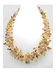 Natural Stone Necklace In Zinc