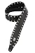 Levy's Leathers 2 1/2 Leather Guitar Strap with Metal Rivet Border,Black