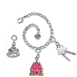 CHARM IT! "Princess Stuff" 3 Charms & Bracelet Pouch Set