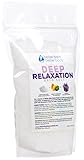 Deep Relaxation Bath Soak Epsom Salt With Lavender Essential Oils & Vitamin C - 100% All Natural No Perfumes & Dyes - Relieve Tension & Stress Naturally - 1 Lb Package
