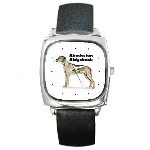 Rhodesian Ridgeback Square Metal Watch