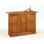 Swing-Open Bar with Oak Finish