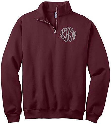 Monogrammed Quarter Zip Sweatshirt