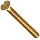 Brass Machine Screw, Flat Head, Slotted Drive, #0-80, 1/8" Length (Pack of 100)