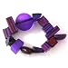 Jackie Brazil Purple Resin Assorted Shapes 'Indiana Jones' Bracelet