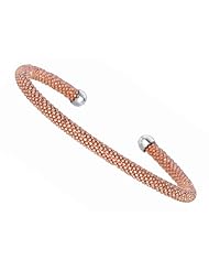 Sterling Silver 4mm Pink Plated Adjustable Beaded Bangle LIFETIME WARRANTY