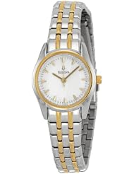 Bulova Womens 98L138 Bracelet Silver White Dial Watch