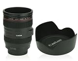 Fuloon Travel Coffee Mug 1:1 imitation to Lens Style EF 24-105mm Lens Pen Holder with Flower Shaped Cap