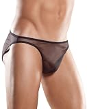 Mens Sheer Black Bikini Underwear