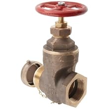 Dixon RWDGV250F Brass Wedge Disc Gate Valves, 2-1/2" NPT Female x NST Male