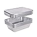 2.25 Pounds Disposable Aluminum Foil Pans with Lids | Oblong Cookware Pans Best Use for Baking, Meal Preparations, Cooking, Roasting, Grilling, Toasting | With Foil Lids | 10 Pack