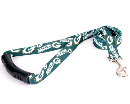 Yellow Dog Design Green Bay Packers Licensed NFL EZ Leash, Large, 1-Inch by 60-Inch