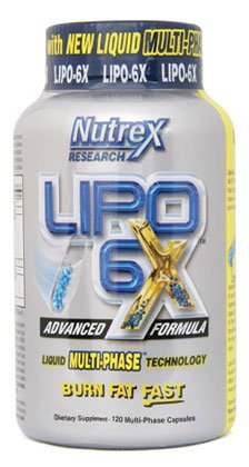 Nutrex Research Lipo-6X, 120 Capsules,  Bottle