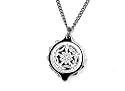 SOS Talisman Chrome Plated Medical Information Pendant, Tudor/Yorkshire Rose