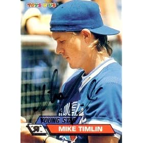 Mike Timlin autographed Toronto Blue Jays 1993 Toys R Us card