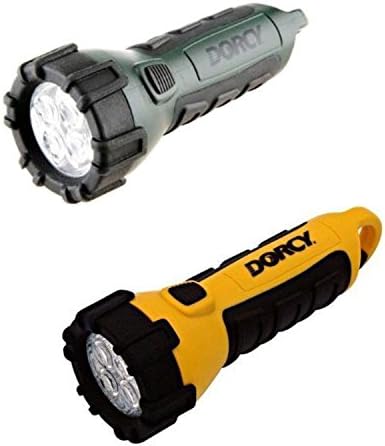 41-2510 Floating Waterproof LED Flashlight with Carabineer Clip, 55-Lumens (Yellow & Green 2 pack) With 2 neck straps 009EXS97
