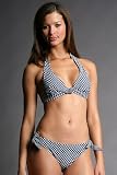 Navy and White Gingham Briefs by Shoshanna