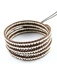 Chan Luu Sterling Silver Wrap on Brown