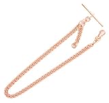 BERNEX ROSE GOLD PLATED 12 INCH SINGLE MEDIUM ALBERT POCKET WATCH CHAIN GB41301