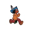 Yakari 4,9 cm * 7,7 cm B�GELBILD AUFN�HER APPLIKATION rennt l�uft Indianer Cowboy Junge Indianderjunge Sioux Pr�rie Kinder Kind Figur Figuren Western Feder im Haar Patch
