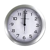 Precision 9" Radio Controlled Silver Wall Clock