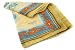 100% Silk Scarf Yellow Floral Pattern By Azzaro - Made in Italy