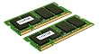 Crucial CT2CP25664AC800 4GB PC2-6400 2GBx2 200-Pin CL6  Unbuffered DDR2-800 SODIMM RAM Kit