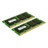 Crucial CT2CP25664AC800 4GB PC2-6400 2GBx2 200-Pin CL6  Unbuffered DDR2-800 SODIMM RAM Kit