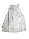 Mish Mish - Girls Sleeveless Poplin Dress, White
