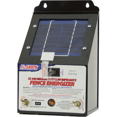 Fi-Shock SS-440 Solar-Powered Low Impedance 10 Acre Medium-Duty Electric Fence Charger