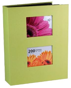 Capri Photo Album, Holds 200 4-Inch by 6-Inch Photos, Celery