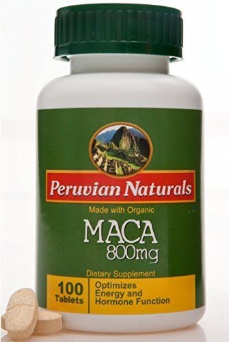 Organic Maca 800mg - 100 Tablets by Peruvian Naturals