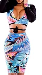 Sexy V-neck Polyester/Spandex General Print Long Sleeves Spring Sheath  Dress