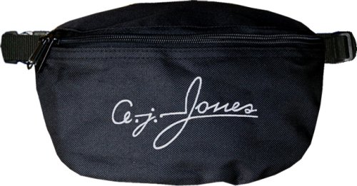 Original A.J. Jones H&uuml;fttasche mit Stickmotiv in Schwarz